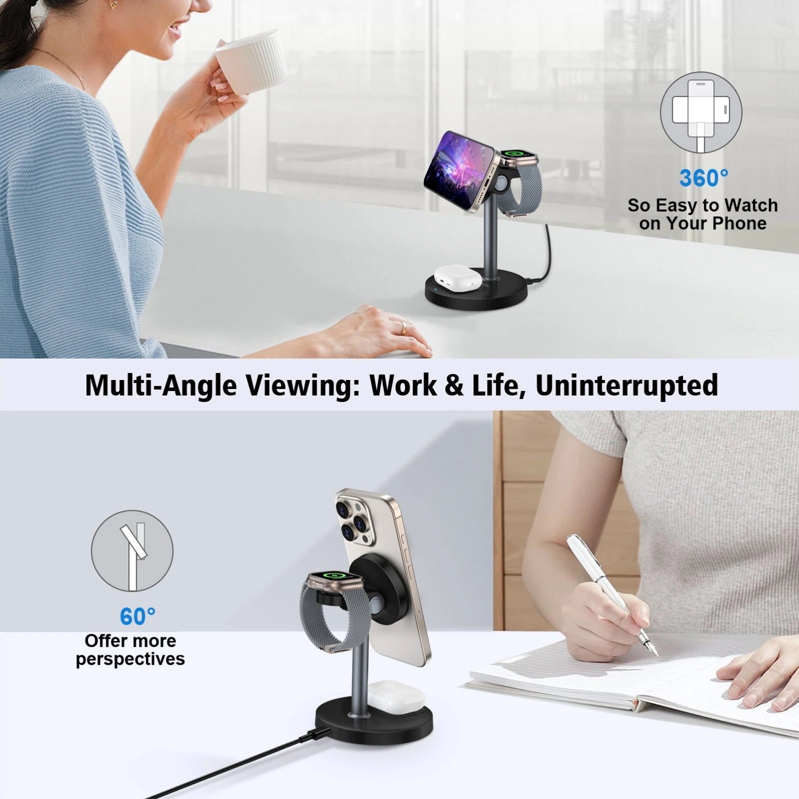 HEDRIA Triad 3-in-1 Charging Station — view 2