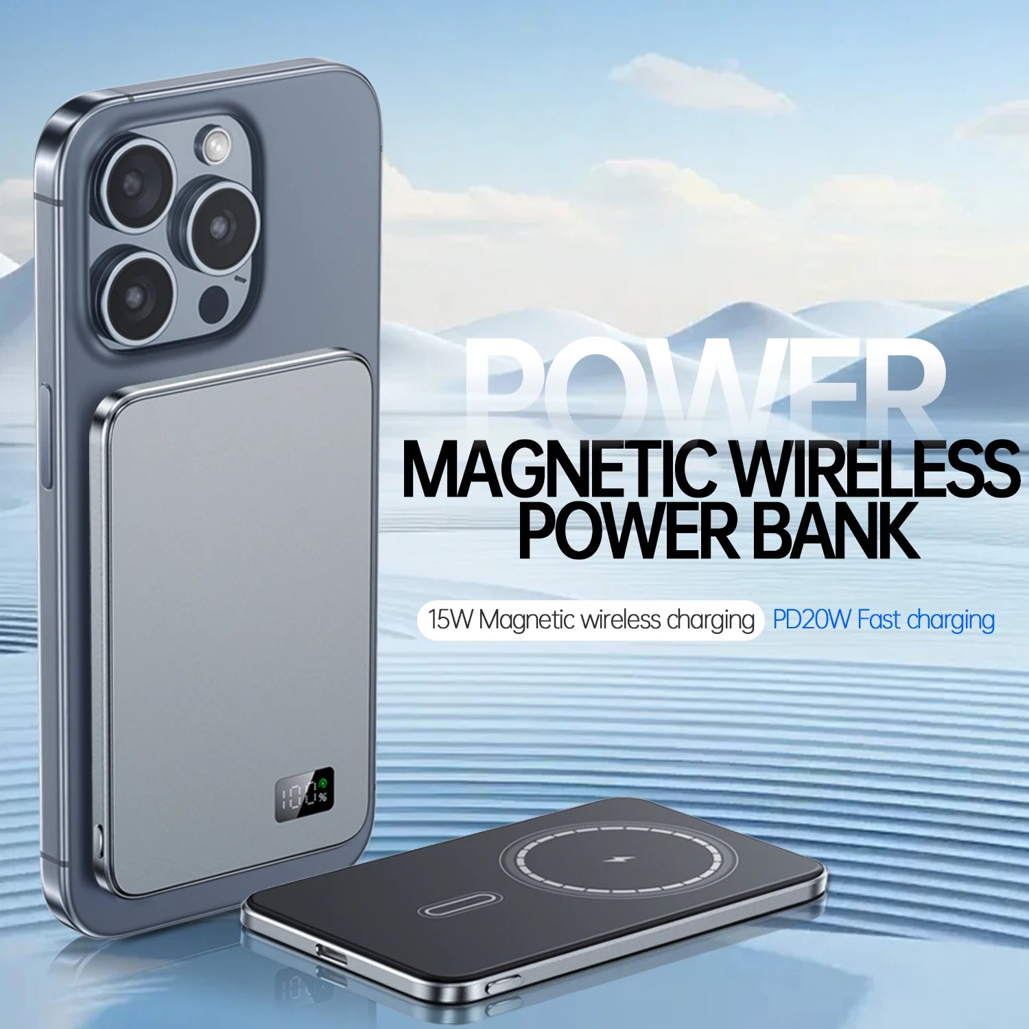 HEDRIA Flux Magnetic Power Bank — view 1