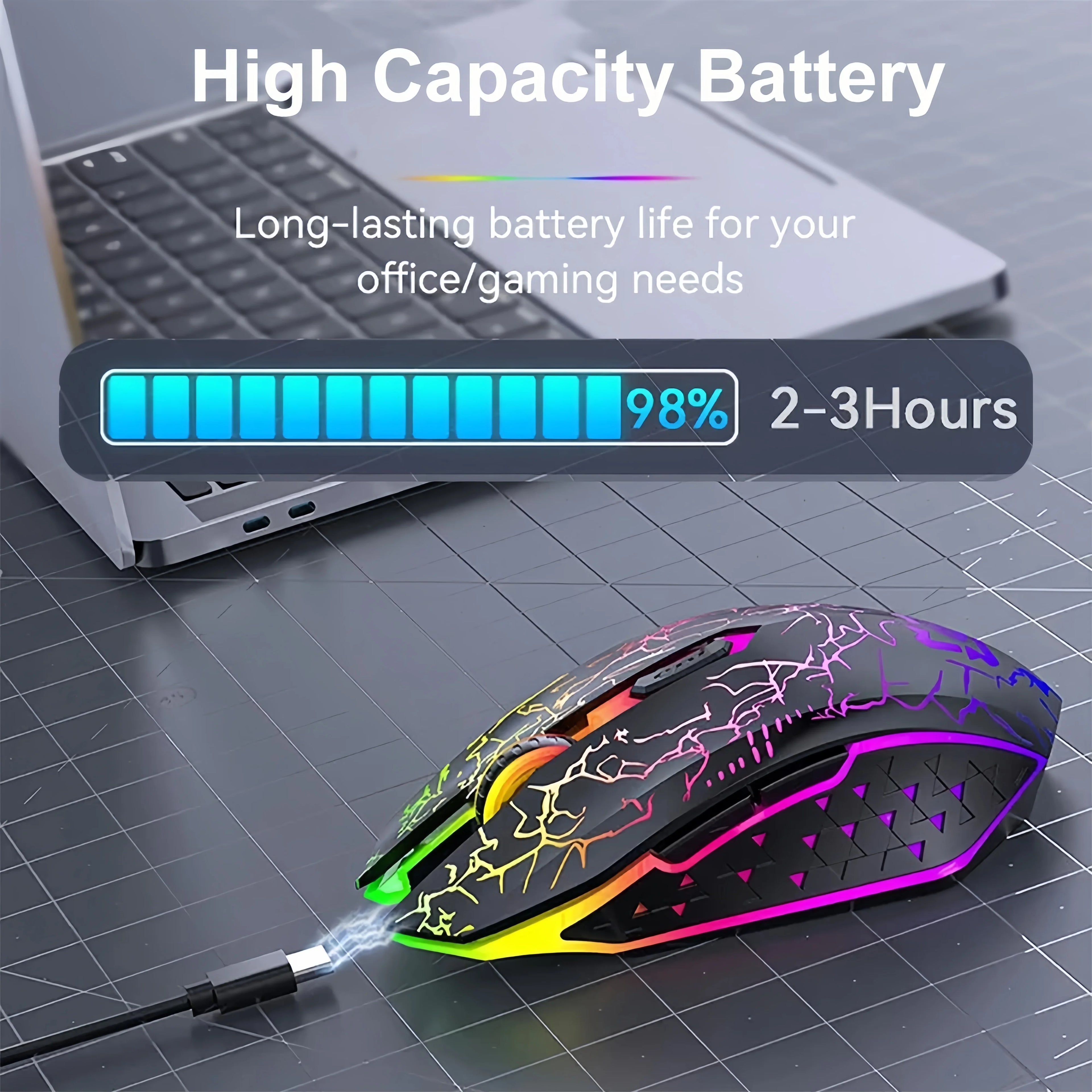 HEDRIA Strike RGB Wireless Mouse — view 2