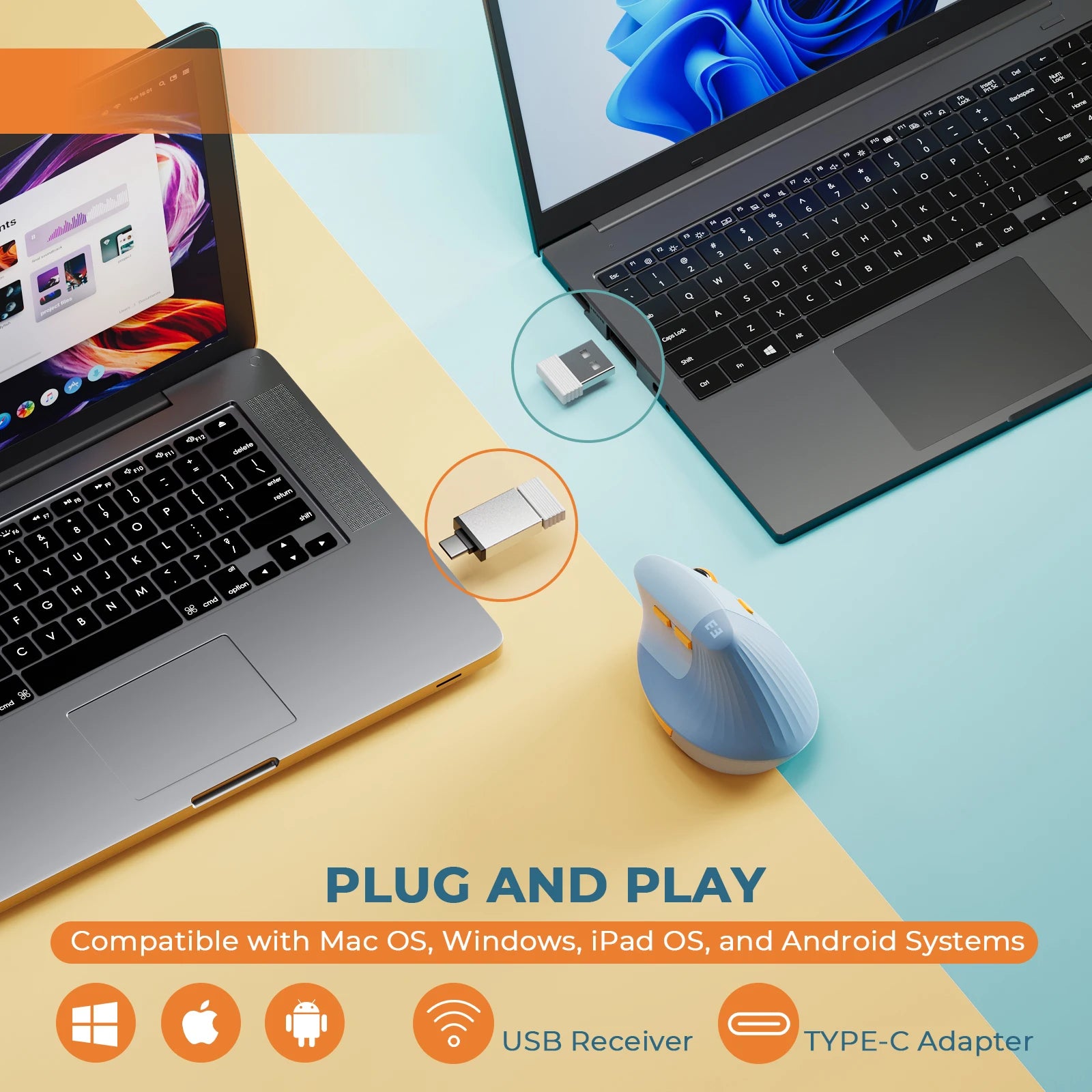 HEDRIA Arc Vertical Wireless Mouse — view 2