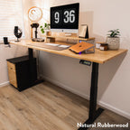 Hedria Rubberwood Sit-Stand Desk