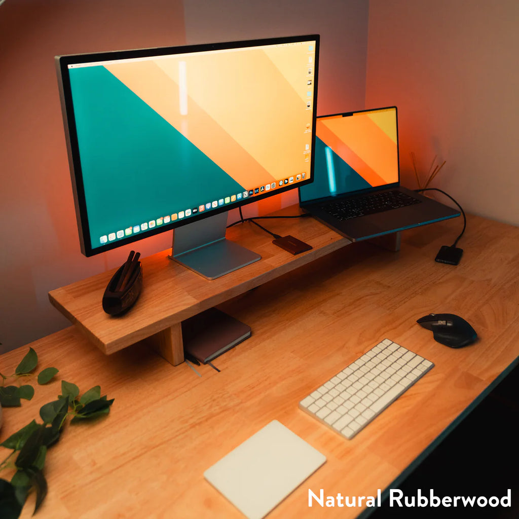 Hedria Rubberwood Sit-Stand Desk
