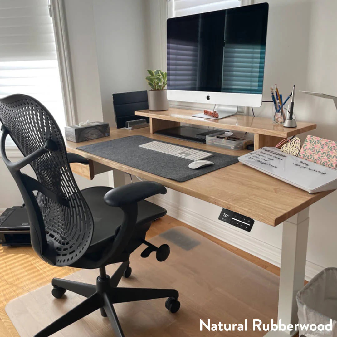 Hedria Rubberwood Sit-Stand Desk