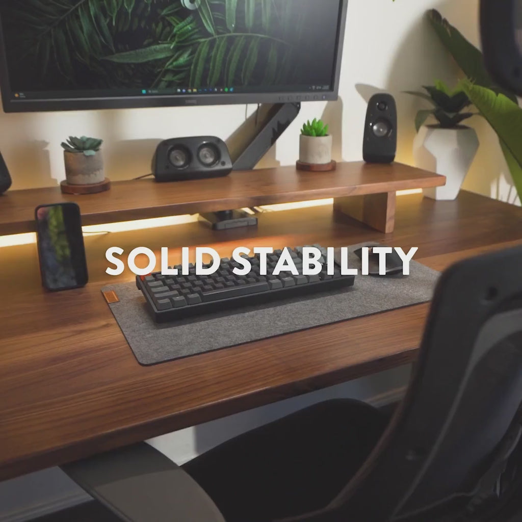 Hedria Rubberwood Sit-Stand Desk